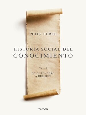 cover image of Historia social del conocimiento Volume I
